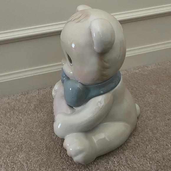 Precious Moments ceramic teddy bear 10” cookie jar from 1993. - Picture 4 of 9